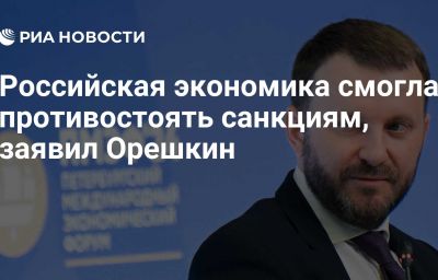 Российская экономика смогла противостоять санкциям, заявил Орешкин