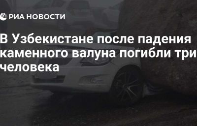 В Узбекистане после падения каменного валуна погибли три человека