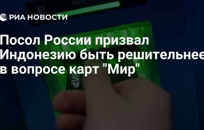 Посол России призвал Индонезию быть решительнее в вопросе карт "Мир"