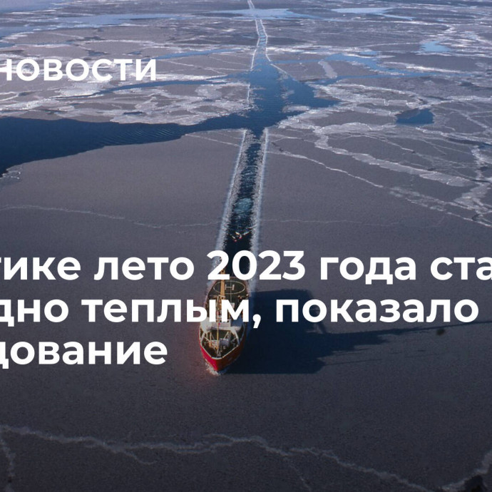 В Арктике лето 2023 года стало рекордно теплым, показало исследование