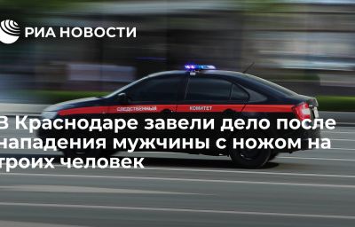 В Краснодаре завели дело после нападения мужчины с ножом на троих человек