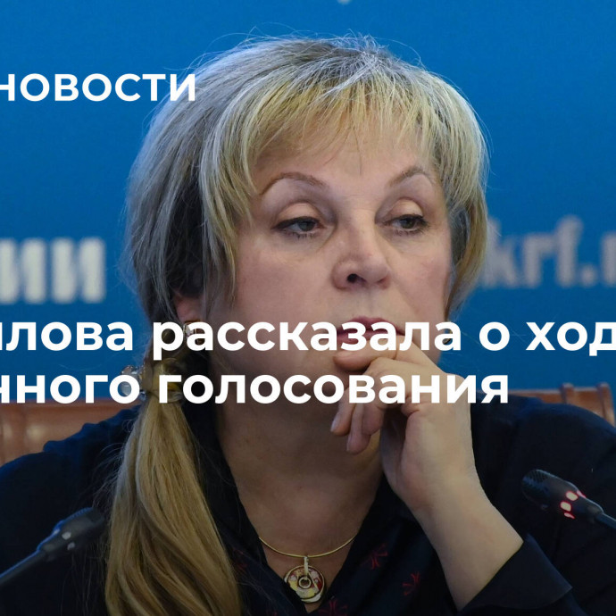 Памфилова рассказала о ходе досрочного голосования