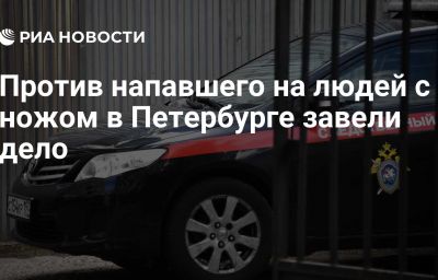 Против напавшего на людей с ножом в Петербурге завели дело