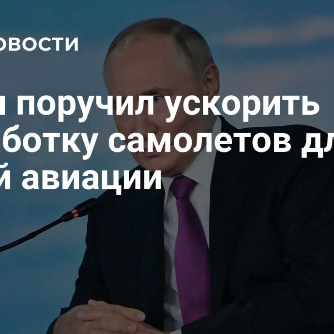 Путин поручил ускорить разработку самолетов для малой авиации