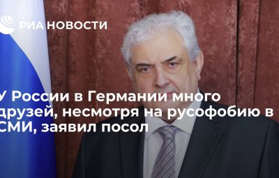 У России в Германии много друзей, несмотря на русофобию в СМИ, заявил посол