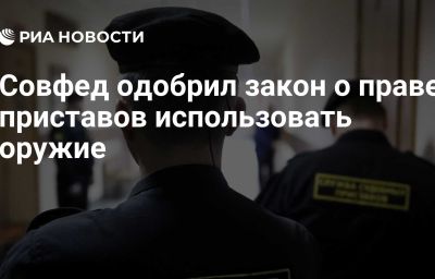 Совфед одобрил закон о праве приставов использовать оружие