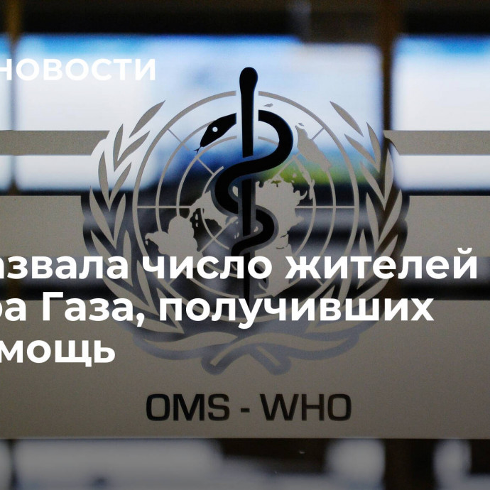 ВОЗ назвала число жителей сектора Газа, получивших медпомощь