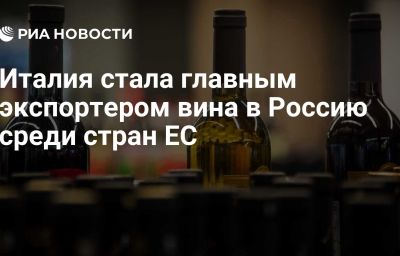 Италия стала главным экспортером вина в Россию среди стран ЕС