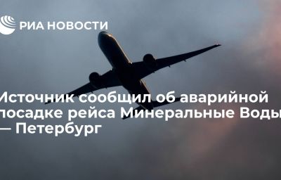 Источник сообщил об аварийной посадке рейса Минеральные Воды — Петербург