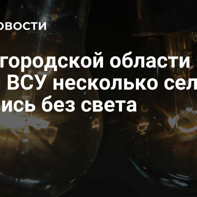 В Белгородской области после атаки ВСУ несколько сел остались без света