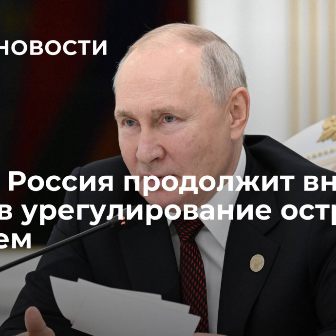 Путин: Россия продолжит вносить вклад в урегулирование острых проблем