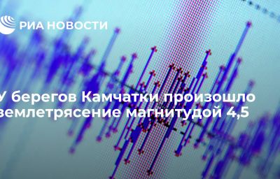 У берегов Камчатки произошло землетрясение магнитудой 4,5