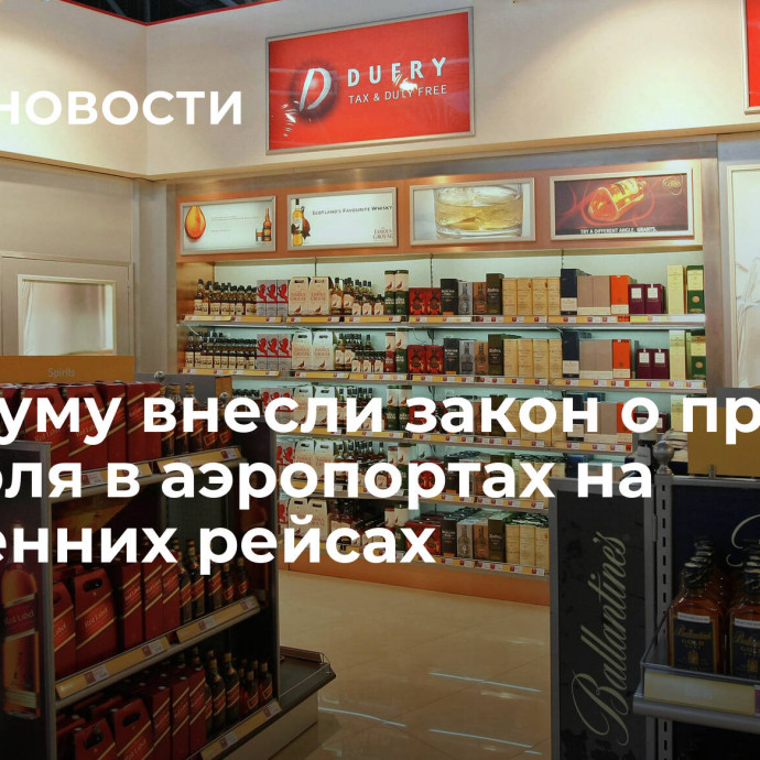 В Госдуму внесли закон о продаже алкоголя в аэропортах на внутренних рейсах