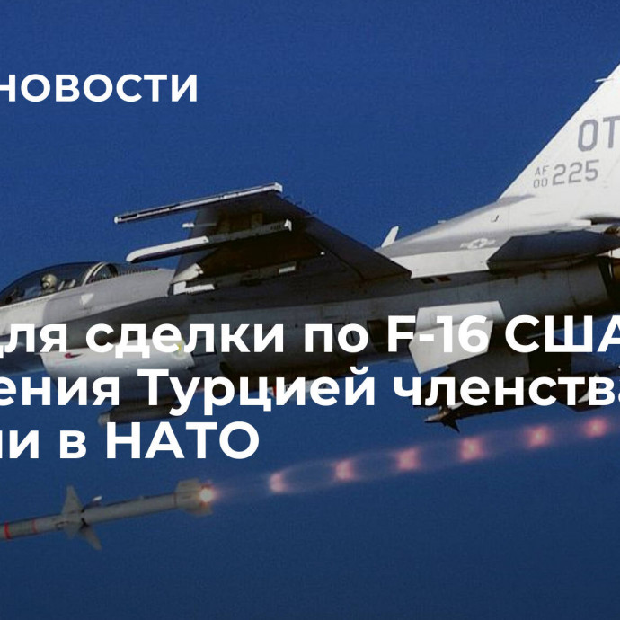 СМИ: для сделки по F-16 США ждут одобрения Турцией членства Швеции в НАТО