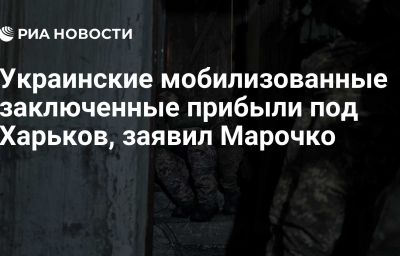 Украинские мобилизованные заключенные прибыли под Харьков, заявил Марочко