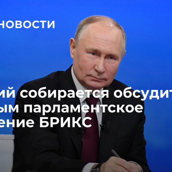 Слуцкий собирается обсудить с Путиным парламентское измерение БРИКС