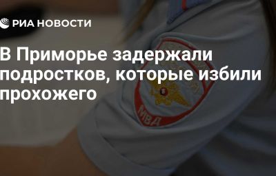 В Приморье задержали подростков, которые избили прохожего