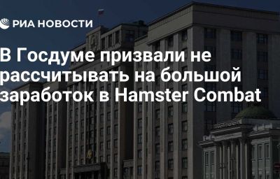 В Госдуме призвали не рассчитывать на большой заработок в Hamster Combat