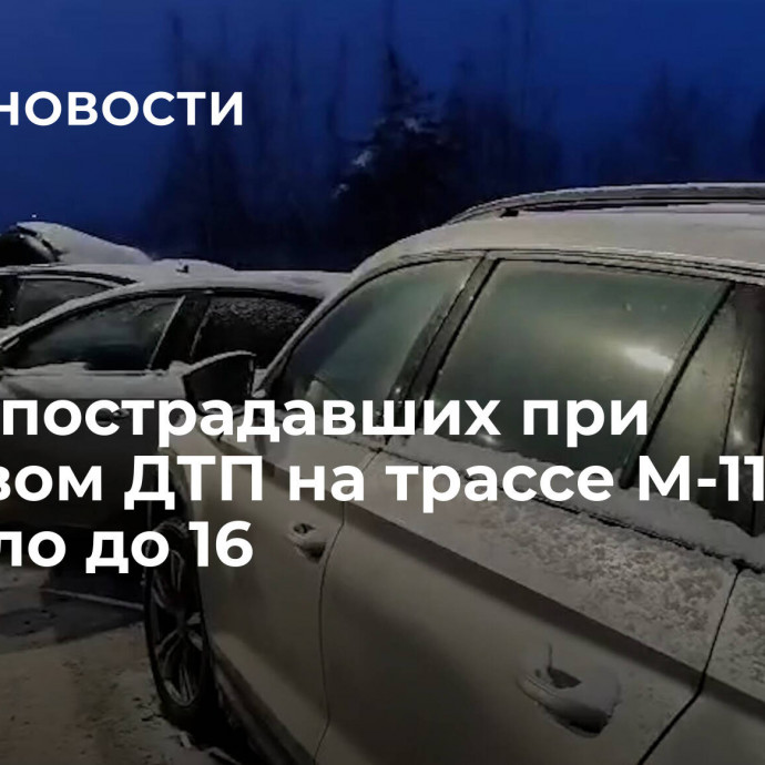 Число пострадавших при массовом ДТП на трассе M-11 выросло до 16