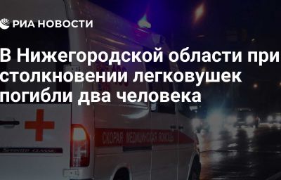 В Нижегородской области при столкновении легковушек погибли два человека