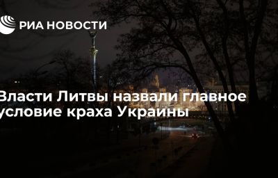 Власти Литвы назвали главное условие краха Украины