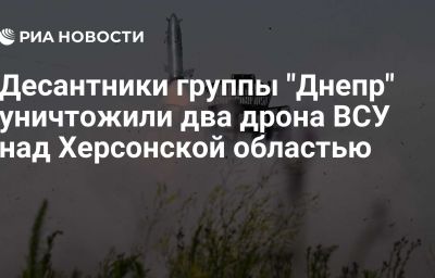 Десантники группы "Днепр" уничтожили два дрона ВСУ над Херсонской областью