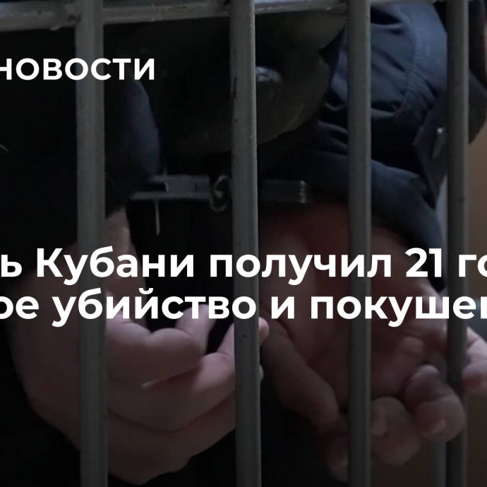 Житель Кубани получил 21 год за двойное убийство и покушение