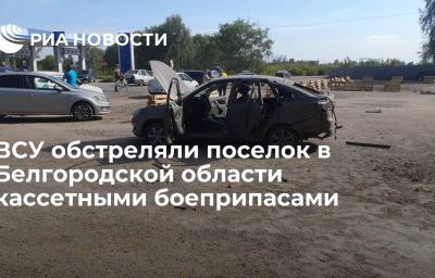 ВСУ обстреляли поселок в Белгородской области кассетными боеприпасами