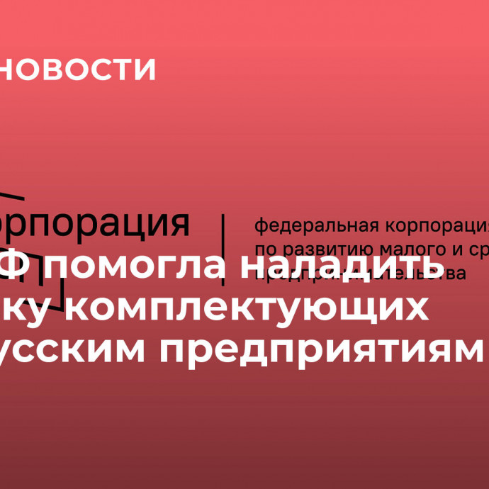 МСП.РФ помогла наладить поставку комплектующих белорусским предприятиям