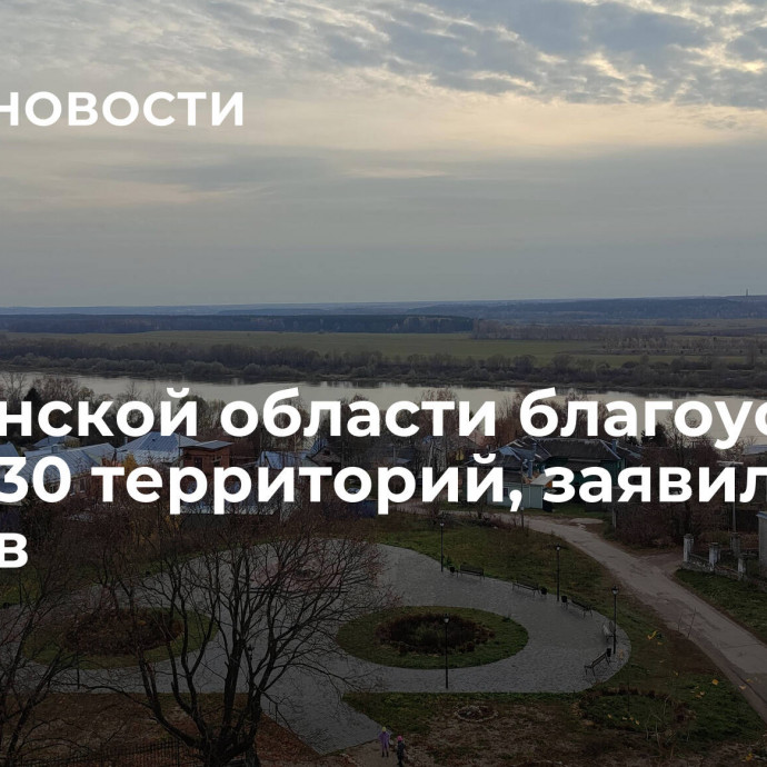 В Рязанской области благоустроят около 30 территорий, заявил Малков