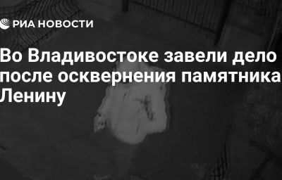 Во Владивостоке завели дело после осквернения памятника Ленину