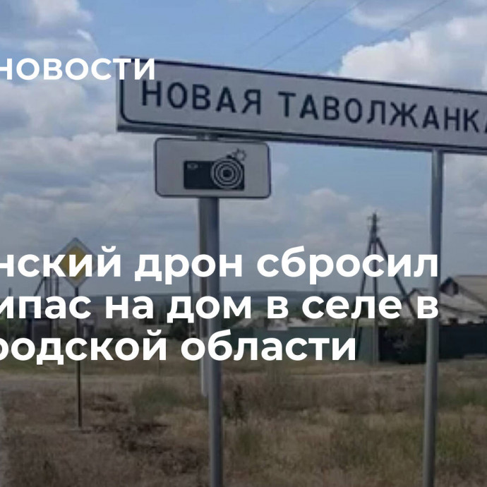 Украинский дрон сбросил боеприпас на дом в селе в Белгородской области