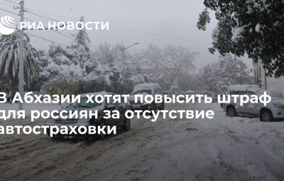 В Абхазии хотят повысить штраф для россиян за отсутствие автостраховки