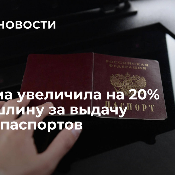 Госдума увеличила на 20% госпошлину за выдачу загранпаспортов