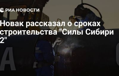 Новак рассказал о сроках строительства "Силы Сибири 2"