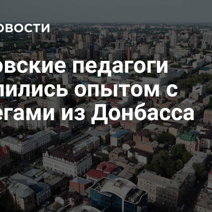 Ростовские педагоги поделились опытом с коллегами из Донбасса