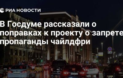 В Госдуме рассказали о поправках к проекту о запрете пропаганды чайлдфри