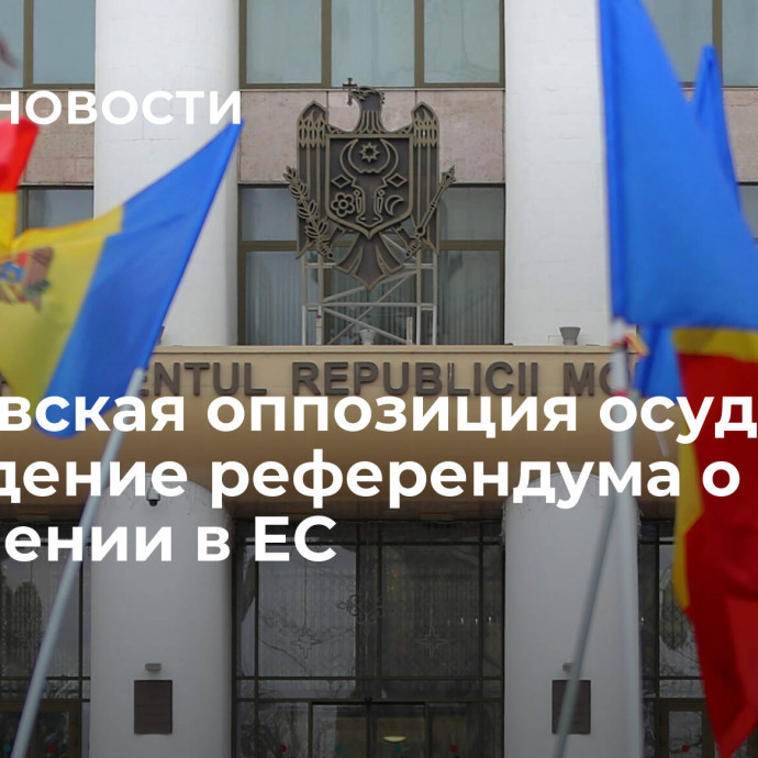 Молдавская оппозиция осудила проведение референдума о вступлении в ЕС