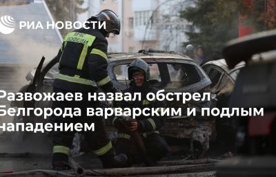 Развожаев назвал обстрел Белгорода варварским и подлым нападением