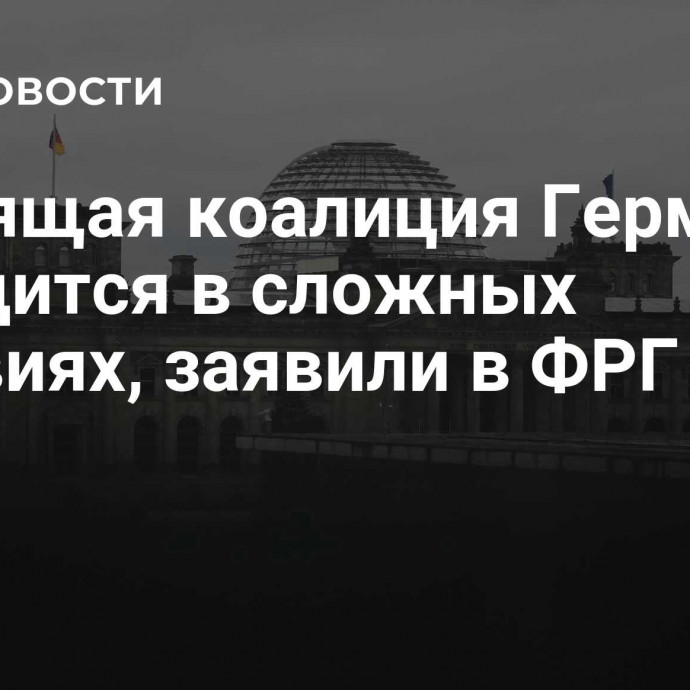 Правящая коалиция Германии находится в сложных условиях, заявили в ФРГ