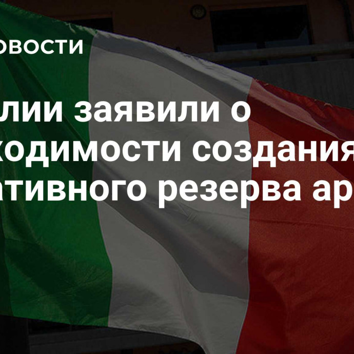 В Италии заявили о необходимости создания оперативного резерва армии