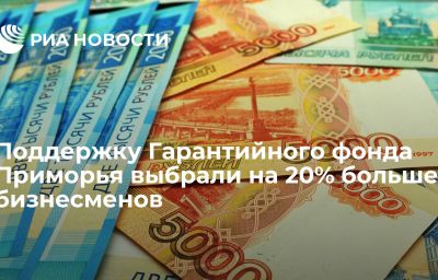 Поддержку Гарантийного фонда Приморья выбрали на 20% больше бизнесменов