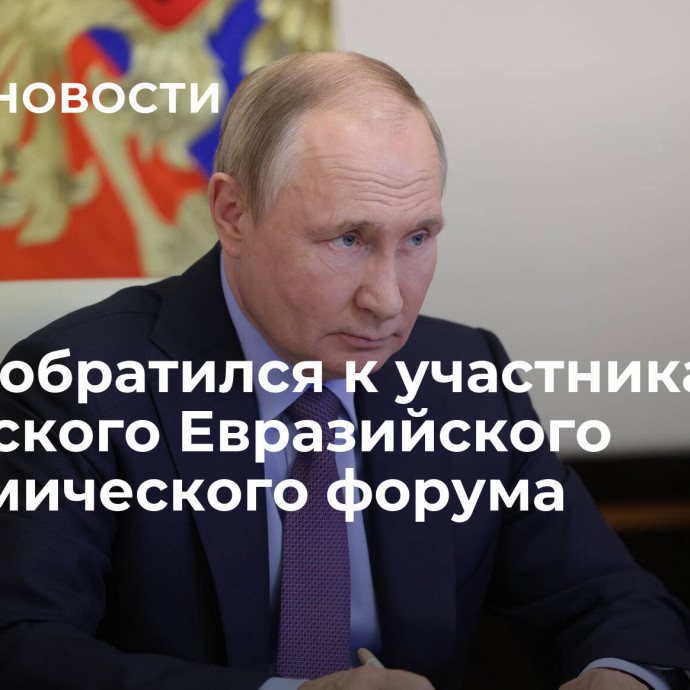 Путин обратился к участникам Веронского Евразийского экономического форума