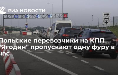 Польские перевозчики на КПП "Ягодин" пропускают одну фуру в час