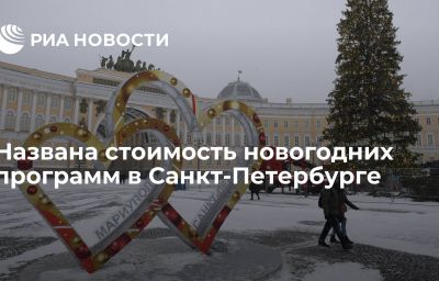 Названа стоимость новогодних программ в Санкт-Петербурге