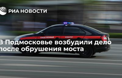 В Подмосковье возбудили дело после обрушения моста