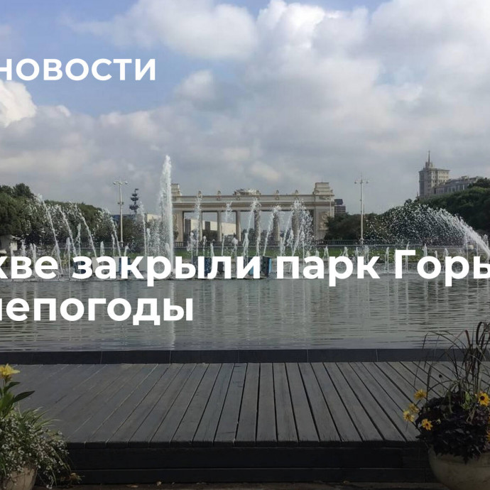 В Москве закрыли парк Горького из-за непогоды