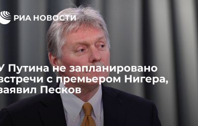 У Путина не запланировано встречи с премьером Нигера, заявил Песков