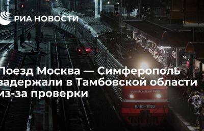 Поезд Москва — Симферополь задержали в Тамбовской области из-за проверки