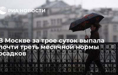 В Москве за трое суток выпала почти треть месячной нормы осадков